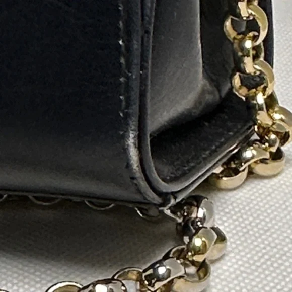 Salvatore Ferragamo Vintage Black Leather Flap Chain Link Shoulder Crossbody Bag - Picture 4 of 12